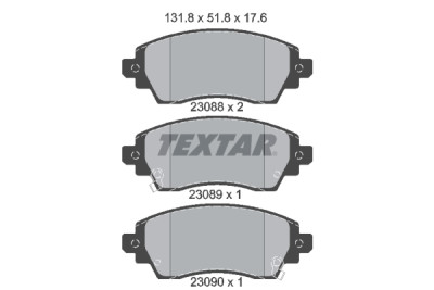 Pastiglie freno TEXTAR 2308801