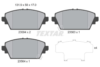 Pastiglie freno TEXTAR 23094 01
