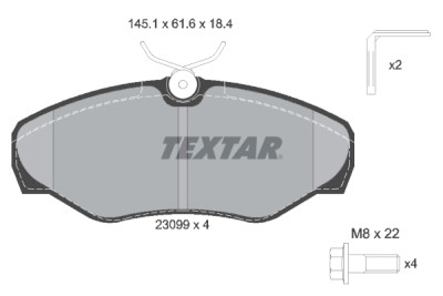 Pastiglie freno TEXTAR 2309902