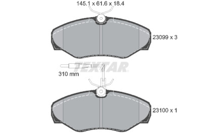 Pastiglie freno TEXTAR 2309903