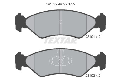 Pastiglie freno TEXTAR 23101 01