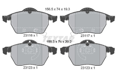 Pastiglie freno TEXTAR 23117 01