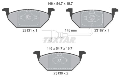 Pastiglie freno TEXTAR 23.131.01