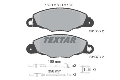 Pastiglie freno TEXTAR 2313503