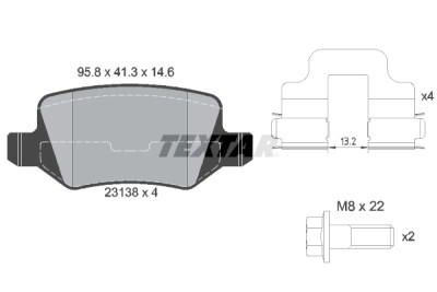 Pastiglie freno TEXTAR 2313803