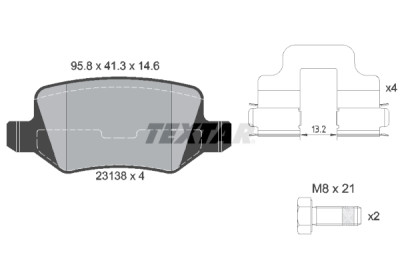 Pastiglie freno TEXTAR 2313805