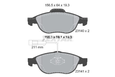 Pastiglie freno TEXTAR 2314002