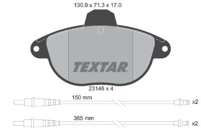Pastiglie freno TEXTAR 23146 01