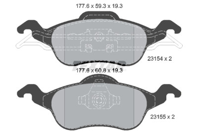 Pastiglie freno TEXTAR 2315402