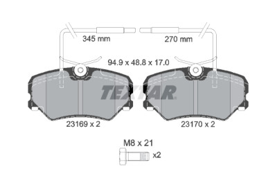 Pastiglie freno TEXTAR 23169 01