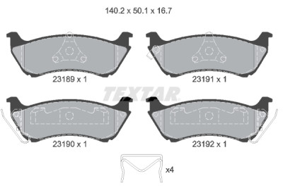 Pastiglie freno TEXTAR 2318902