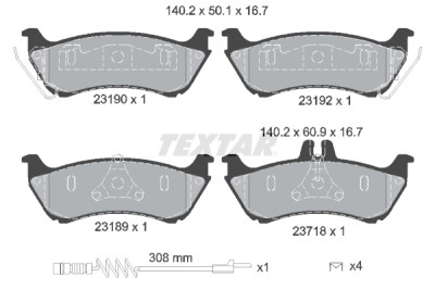 Pastiglie freno TEXTAR 2319002