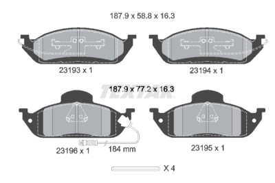 Pastiglie freno TEXTAR 2319303