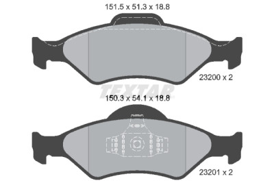 Pastiglie freno TEXTAR 23200 01