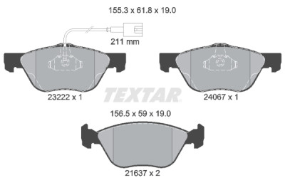 Pastiglie freno TEXTAR 23222 01