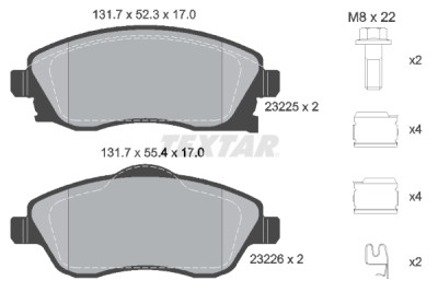 Pastiglie freno TEXTAR 23225 01