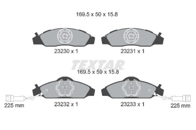 Pastiglie freno TEXTAR 23230 01