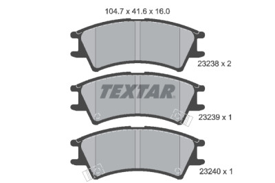 Pastiglie freno TEXTAR 2323802