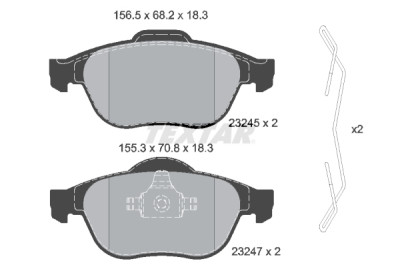 Pastiglie freno TEXTAR 2324502
