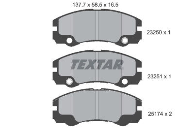 Pastiglie freno TEXTAR 23250 01