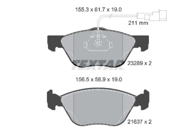 Pastiglie freno TEXTAR 2328902