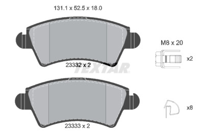 Pastiglie freno TEXTAR 23332 01