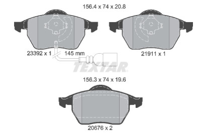 Pastiglie freno TEXTAR 23392 01