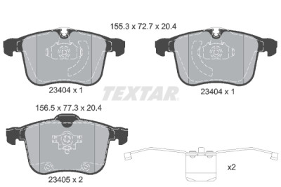 Pastiglie freno TEXTAR 2340404