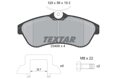 Pastiglie freno TEXTAR 2340902