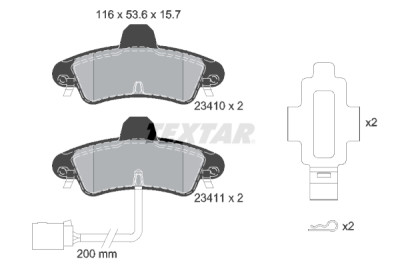 Pastiglie freno TEXTAR 2341008
