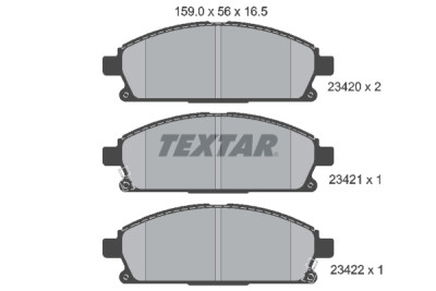 Pastiglie freno TEXTAR 23420 01