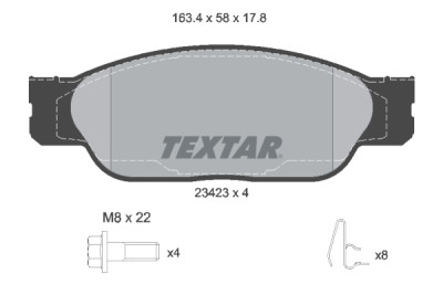 Pastiglie freno TEXTAR 23423 01