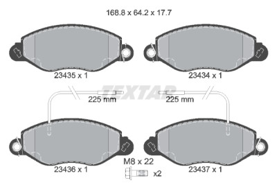 Pastiglie freno TEXTAR 23435 01