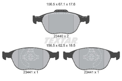 Pastiglie freno TEXTAR 2344004