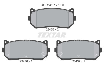 Pastiglie freno TEXTAR 23455 01