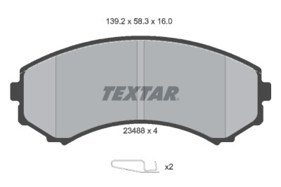 Pastiglie freno TEXTAR 23488 01