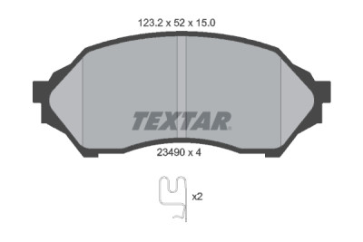 Pastiglie freno TEXTAR 2349002