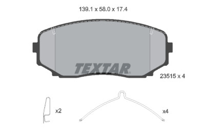 Pastiglie freno TEXTAR 2351503