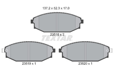 Pastiglie freno TEXTAR 23518 01