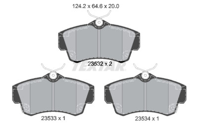 Pastiglie freno TEXTAR 2353202