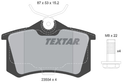 Pastiglie freno TEXTAR 23554 01