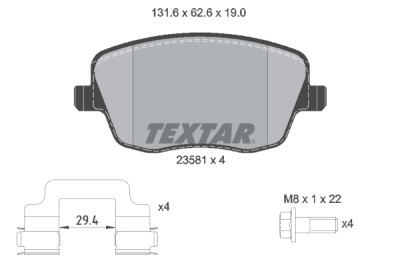 Pastiglie freno TEXTAR 2358101