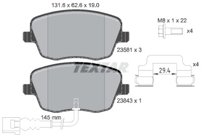 Pastiglie freno TEXTAR 2358102
