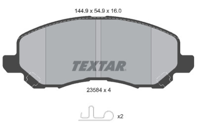 Pastiglie freno TEXTAR 2358403