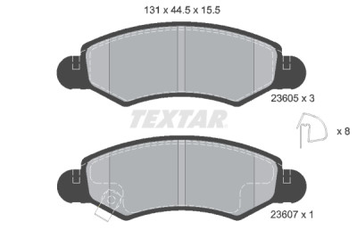 Pastiglie freno TEXTAR 23605 01