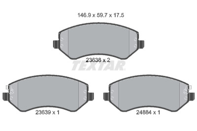 Pastiglie freno TEXTAR 23638 01