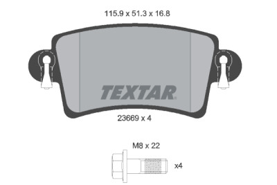 Pastiglie freno TEXTAR 2366901