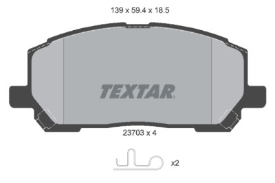 Pastiglie freno TEXTAR 23703 01
