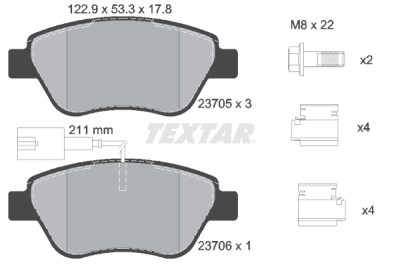 Pastiglie freno TEXTAR 23705 02
