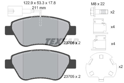 Pastiglie freno TEXTAR 23706 01